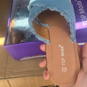 Brand new denim sandals